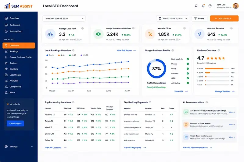 Local SEO Dashboard