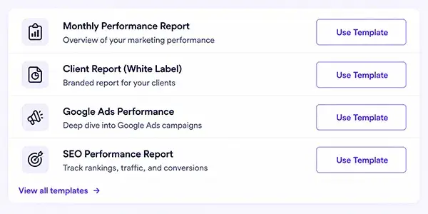 Template for reports